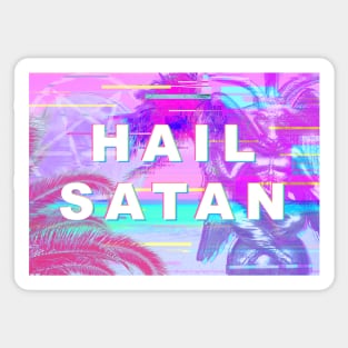 hail satan vaporwave aesthetic Sticker